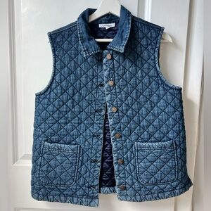 Quilted Denim Vest